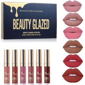 BEAUTY GLAZED 6pcs/Set Professional Lip Makeup